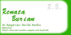renata burian business card